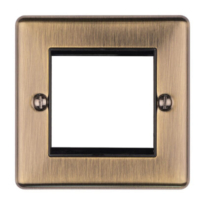 Eurolite EN2MODABB 2 Gang Module Frame Enhance Range - Antique Brass (LEAD TIME: 2-3 DAYS)