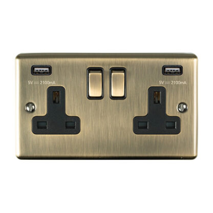 Eurolite EN2USBABB 2 Gang USB Socket (LEAD TIME: 2-3 DAYS)