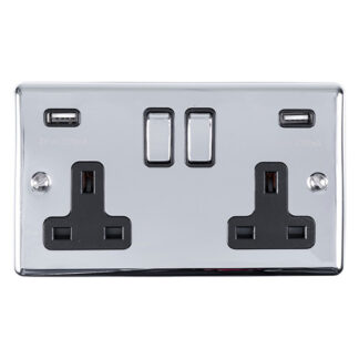 Eurolite EN2USBPCB 2 Gang USB Socket (LEAD TIME: 2-3 DAYS)