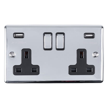 Eurolite EN2USBPCB 2 Gang USB Socket (LEAD TIME: 2-3 DAYS)