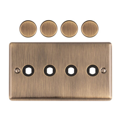 Eurolite EN4DIMABB Dimmer Switch Plate-Antique Brass-4 Gang (LEAD TIME: 2-3 DAYS)