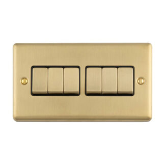Eurolite EN6SWSBB Enhance Decorative 6 Gang Switch (LEAD TIME: 2-3 DAYS)