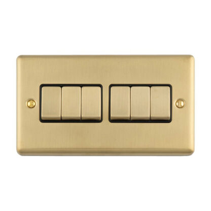 Eurolite EN6SWSBB Enhance Decorative 6 Gang Switch (LEAD TIME: 2-3 DAYS)