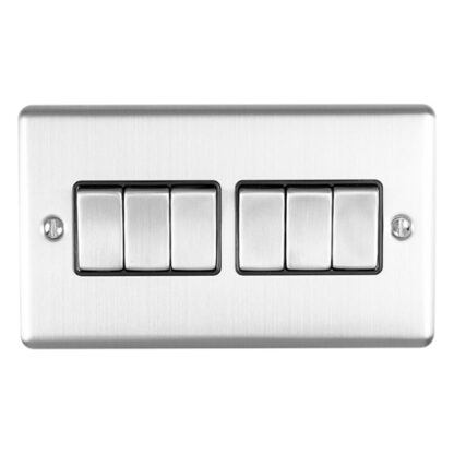 Eurolite EN6SWSSB 6 Gang Switch (LEAD TIME: 2-3 DAYS)