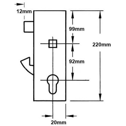 ERA Hookbolt Genuine Multipoint Gearbox - Lift Lever or Split Spindle - Image 2