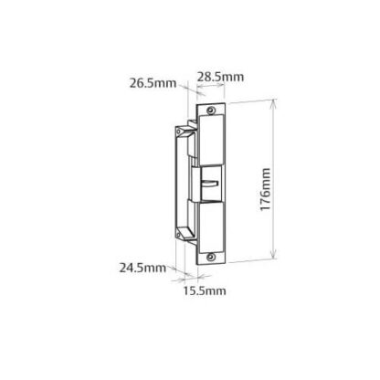 Trimec ES2000 ANSI High Security Electric Release 12v DC - Monitored - Image 2