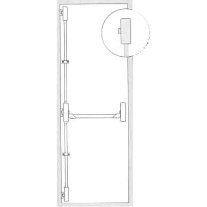 Exidor 523 Three Point EN1125 Push Bar Latch and Horizontal Pullman Latches - For UPVC Panic Exit Doors - Image 2