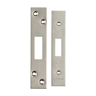 EuroSpec FSF5007SSS Easi T Forend Strikes & Fixing Pack Deadlocks-Satin Stainless Steel-Square Forend (LEAD TIME: 2-3 DAYS)