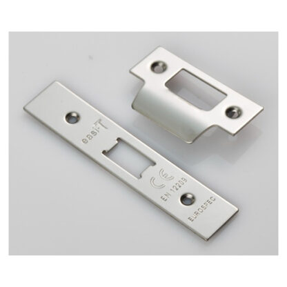 EuroSpec FSF5008BSS Forend Strike & Fixing Pack To Suit Flat Latch FLL5030-Bright Stainless Steel-Square Forend (LEAD TIME: 2-3 DAYS)