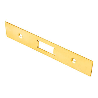 EuroSpec FSF5008PVD Forend Strike & Fixing Pack To Suit Flat Latch FLL5030-PVD-Square Forend (LEAD TIME: 2-3 DAYS)