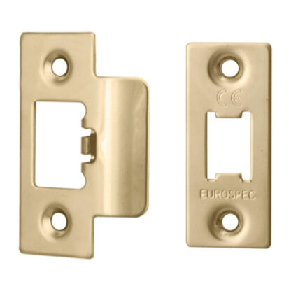 EuroSpec FSF5009PVD Forend Strike & Fixing Pack To Suit Heavy Duty Tubular Latch-PVD-Square Forend (LEAD TIME: 2-3 DAYS)
