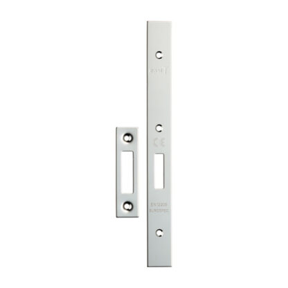 EuroSpec FSF5015BSS Forend Strike & Fixing Pack To Suit Din Euro Deadlock-Bright Stainless Steel-Square Forend (LEAD TIME: 2-3 DAYS)