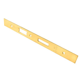 EuroSpec FSF5017PVD Forend Strike & Fixing Pack To Suit Din Euro Sash/Bathroom Lock-PVD-Square Forend (LEAD TIME: 2-3 DAYS)