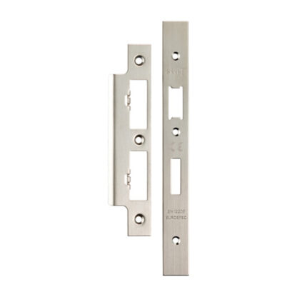 EuroSpec FSF5017SSS Forend Strike & Fixing Pack To Suit Din Euro Sash/Bathroom Lock-Satin Stainless Steel-Square Forend (LEAD TIME: 2-3 DAYS)