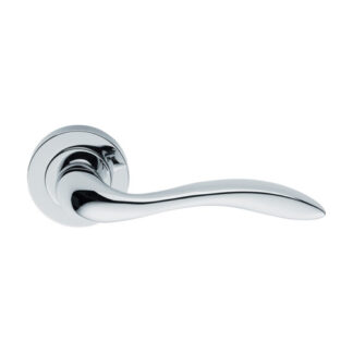 Manital GI5CP Giava Lever on Round Rose in Polished Chrome (LEAD TIME: 2-3 DAYS)