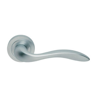 Manital GI5SC Giava Lever on Round Rose in Satin Chrome (LEAD TIME: 2-3 DAYS)
