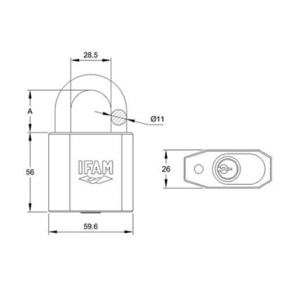 Ifam S360 60mm CEN4 High Security Open Shackle Padlock - Image 3