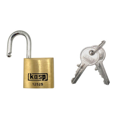 Kasp 125 Series 25mm Open Shackle Brass Padlock - Image 2