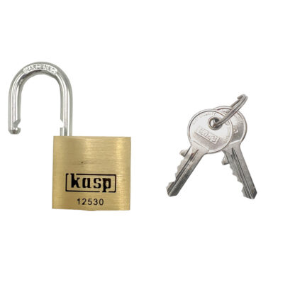 Kasp 125 Series 30mm Open Shackle Brass Padlock - Image 2