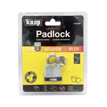 Kasp 130 30mm Open Shackle Laminated Steel Padlock - Image 5