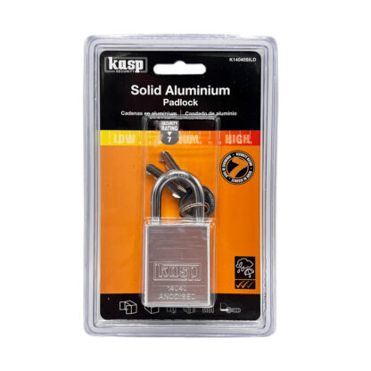 Kasp 140 40mm Open Shackle Solid Aluminium Padlock - Image 4