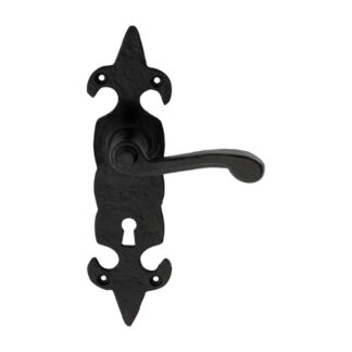 Carlisle Brass LF5504 Fleur de lys' Lever on Lock Backplate (LEAD TIME: 2-3 DAYS)