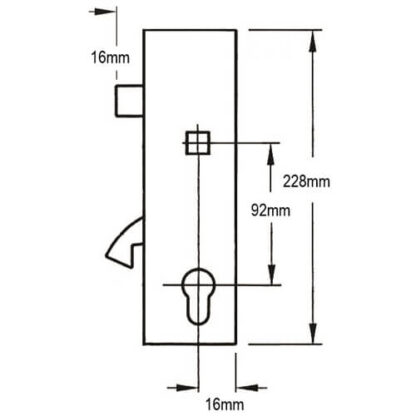 Lockmaster Hookbolt Genuine Multipoint Gearbox - Lift Lever - Image 2