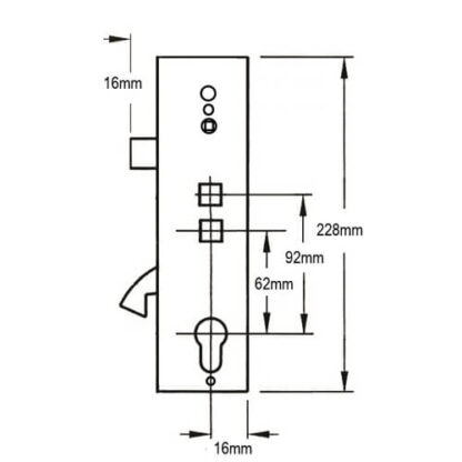 Lockmaster Hookbolt Genuine Mulitpoint Gearbox - Lift Lever or Double Spindle - Image 10