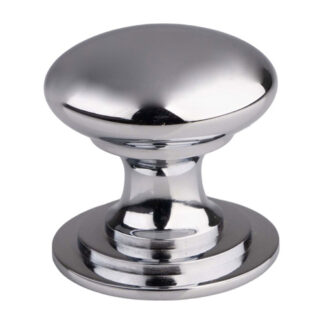 Carlisle Brass M47DCP Victorian Cupboard Knob 42mm Polished Chrome (LEAD TIME: 2-3 DAYS)