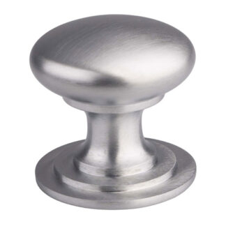 Carlisle Brass M47DSC Victorian Cupboard Knob 42mm Satin Chrome (LEAD TIME: 2-3 DAYS)