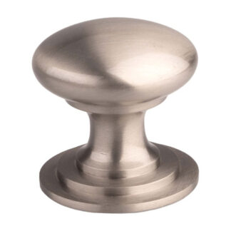 Carlisle Brass M47DSSE Victorian Cupboard Knob 42mm Stainless Steel Effect (LEAD TIME: 2-3 DAYS)