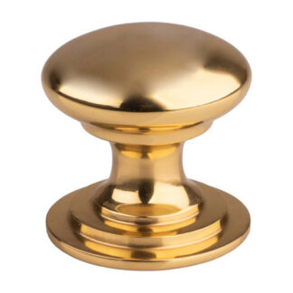 Carlisle Brass M47D Victorian Cupboard Knob 42mm Polished Brass (LEAD TIME: 2-3 DAYS)