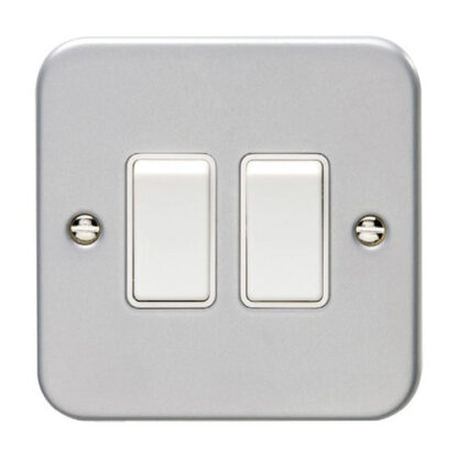 Eurolite MC2SWW Eurolite Utility 2 Gang Switch - Grey (LEAD TIME: 2-3 DAYS)