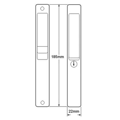 Nitelock Handle Set for Patio Doors - Image 2