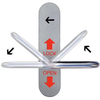 NKS DIN Style Reversible Disabled Bathroom Lockset (Radar Type) - Image 2