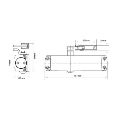 Briton NT121CE Size 3 Overhead Door Closer - Image 2