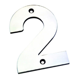 EuroSpec NUM10102BSS Numerals Number 2  (LEAD TIME: 2-3 DAYS)