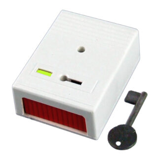 CQR PASP1 Panic Button | Single Push | Grade 1 | White | Key Resettable (LEAD TIME: 2-3 DAYS)