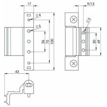 Paddock Neon Rebated Adjustable Butt Hinge for UPVC Doors - Image 2