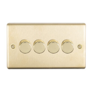 Eurolite SB4D400 Eurolite Stainless Steel 4 Gang Dimmer - Satin Brass (LEAD TIME: 2-3 DAYS)
