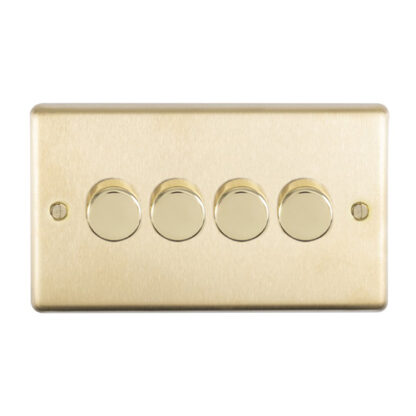 Eurolite SB4DLED Eurolite Stainless Steel 4 Gang Dimmer - Satin Brass (LEAD TIME: 2-3 DAYS)