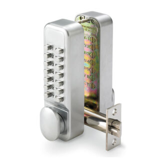 CQR SBL380.SFR Push Button Lock | Easy Code | Fire Rated | Knob | Satin Chrome | 1 - 13 Digits (LEAD TIME: 2-3 DAYS)