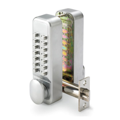 CQR SBL380.SFR Push Button Lock | Easy Code | Fire Rated | Knob | Satin Chrome | 1 - 13 Digits (LEAD TIME: 2-3 DAYS)