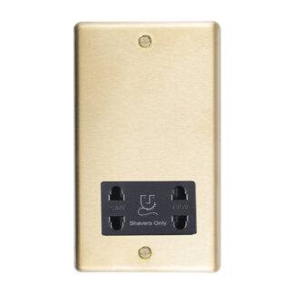 Eurolite SBSHSB Eurolite Stainless Steel Shaver Socket - Satin Brass (LEAD TIME: 2-3 DAYS)