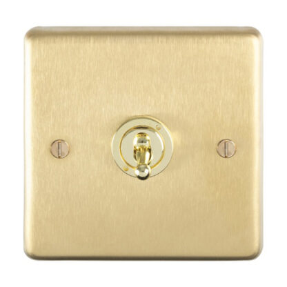 Eurolite SBT1SW Eurolite Stainless Steel 1 Gang Toggle Switch - Satin Brass (LEAD TIME: 2-3 DAYS)