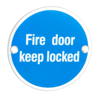 EuroSpec SEX1015BSS Signage Fire Door - Keep Locked  (LEAD TIME: 2-3 DAYS)