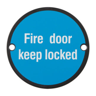 EuroSpec SEX1015MB Signage Fire Door - Keep Locked (LEAD TIME: 2-3 DAYS)