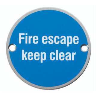EuroSpec SEX1021SSS Signage Fire Escape - Keep Clear  (LEAD TIME: 2-3 DAYS)
