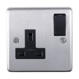 Eurolite SSS1SOB Eurolite Stainless Steel 1 Gang Socket - Satin Stainless Steel (LEAD TIME: 2-3 DAYS)