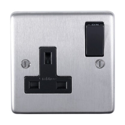 Eurolite SSS1SOB Eurolite Stainless Steel 1 Gang Socket - Satin Stainless Steel (LEAD TIME: 2-3 DAYS)